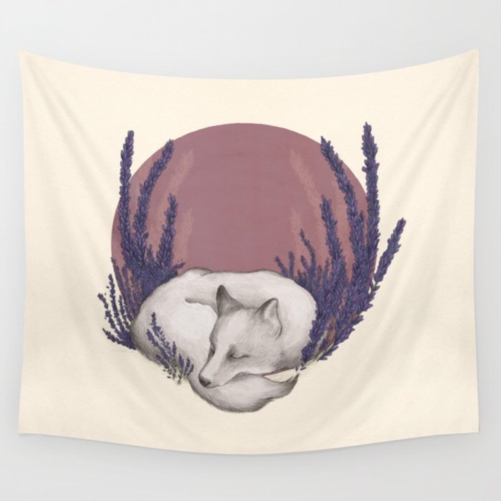 🦋 Society6 Fox & Lavender Tapestry